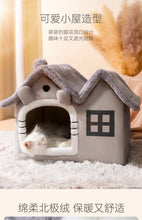 Load image into Gallery viewer, Cat's nest keeps warm in winter, all-purpose house type villa, enclosed bed house, cat's nest, pet and cat products in winter