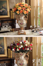 Load image into Gallery viewer, Chinese fruit plate set奢华欧式树脂花瓶水果盘烟灰缸纸巾盒套装创意家居装饰工艺品摆件