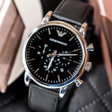 Load image into Gallery viewer, 🇺🇸美国直邮】Emporio Armani阿玛尼 男表男士石英时装表AR5980 银色/黑。