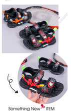 Load image into Gallery viewer, 儿童凉鞋男童2020新款夏季闪光小童蜘蛛侠沙滩鞋子中大童小孩发光
