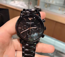 Load image into Gallery viewer, 🇺🇸美国直邮】Emporio Armani阿玛尼 男表男士石英时装表AR5980 银色/黑。