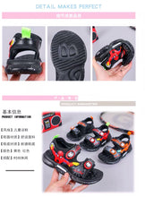 Load image into Gallery viewer, 儿童凉鞋男童2020新款夏季闪光小童蜘蛛侠沙滩鞋子中大童小孩发光