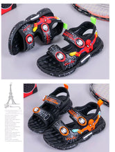 Load image into Gallery viewer, 儿童凉鞋男童2020新款夏季闪光小童蜘蛛侠沙滩鞋子中大童小孩发光