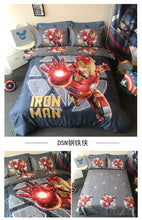 将图片加载到图库查看器,China Children'Spider-Man男孩卡通儿童蜘蛛侠纯棉四件套全棉被套床单床上用品学生三件套