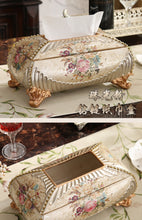 Load image into Gallery viewer, Chinese fruit plate set奢华欧式树脂花瓶水果盘烟灰缸纸巾盒套装创意家居装饰工艺品摆件