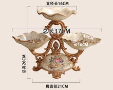 Load image into Gallery viewer, Chinese fruit plate set奢华欧式树脂花瓶水果盘烟灰缸纸巾盒套装创意家居装饰工艺品摆件