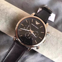 Load image into Gallery viewer, 🇺🇸美国直邮】Emporio Armani阿玛尼 男表男士石英时装表AR5980 银色/黑。