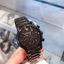 Load image into Gallery viewer, 🇺🇸美国直邮】Emporio Armani阿玛尼 男表男士石英时装表AR5980 银色/黑。