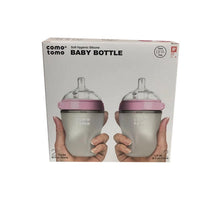 将图片加载到图库查看器,美国🇺🇸代购Comotomo 可么多么防摔宽口防胀气硅胶奶瓶250ml*2只装 两组色可选,