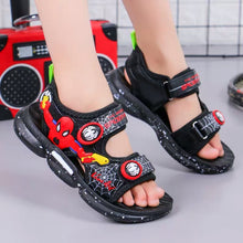 Load image into Gallery viewer, 儿童凉鞋男童2020新款夏季闪光小童蜘蛛侠沙滩鞋子中大童小孩发光