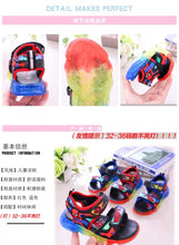 Load image into Gallery viewer, 儿童凉鞋男童2020新款夏季闪光小童蜘蛛侠沙滩鞋子中大童小孩发光