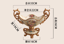 Load image into Gallery viewer, Chinese fruit plate set奢华欧式树脂花瓶水果盘烟灰缸纸巾盒套装创意家居装饰工艺品摆件