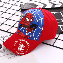 Load image into Gallery viewer, Spider-Man新款儿童帽子男童蜘蛛侠棒球帽宝宝卡通鸭舌帽户外休闲出游遮阳帽