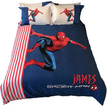 将图片加载到图库查看器,China Children'Spider-Man男孩卡通儿童蜘蛛侠纯棉四件套全棉被套床单床上用品学生三件套