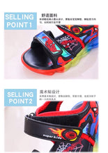 Load image into Gallery viewer, 儿童凉鞋男童2020新款夏季闪光小童蜘蛛侠沙滩鞋子中大童小孩发光