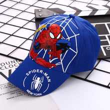 Load image into Gallery viewer, Spider-Man新款儿童帽子男童蜘蛛侠棒球帽宝宝卡通鸭舌帽户外休闲出游遮阳帽