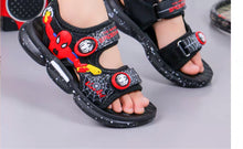 Load image into Gallery viewer, 儿童凉鞋男童2020新款夏季闪光小童蜘蛛侠沙滩鞋子中大童小孩发光