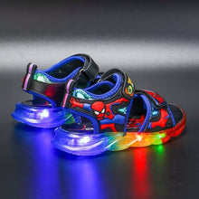 Load image into Gallery viewer, 儿童凉鞋男童2020新款夏季闪光小童蜘蛛侠沙滩鞋子中大童小孩发光