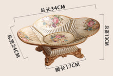Load image into Gallery viewer, Chinese fruit plate set奢华欧式树脂花瓶水果盘烟灰缸纸巾盒套装创意家居装饰工艺品摆件