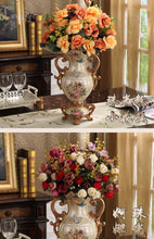 Load image into Gallery viewer, Chinese fruit plate set奢华欧式树脂花瓶水果盘烟灰缸纸巾盒套装创意家居装饰工艺品摆件