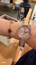 将图片加载到图库查看器，美国直邮！经典款！Michael Kors 水晶Bezel 玫瑰金粉色女款手表MK6307
