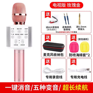 Microphone雅兰仕 K歌神器儿童麦克风话筒音响一体无线蓝牙手机唱歌K歌专用全民唱歌全能麦家庭KTV自带扩音器专用音箱