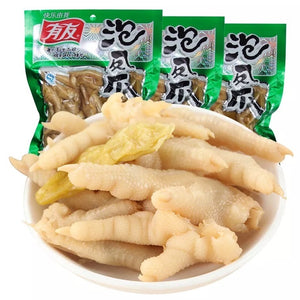 3X100g Chinese Instant Food Spicy Chicken Feet Vacuum-packed Fengzhao 有友泡椒凤爪辣美国现货🈵️88.88