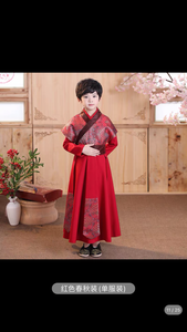 Children's Hanfu Boy's Handsome Student's Ancient Costume Chinese Style Xiake Young Master's Tang Costume Performance Suit Autumn and Winter Suit儿童汉服男童帅气学生古装中国风侠客公子少爷唐装表演服秋冬套装