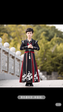 将图片加载到图库查看器，Children&#39;s Hanfu Boy&#39;s Handsome Student&#39;s Ancient Costume Chinese Style Xiake Young Master&#39;s Tang Costume Performance Suit Autumn and Winter Suit儿童汉服男童帅气学生古装中国风侠客公子少爷唐装表演服秋冬套装
