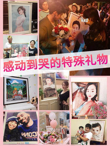 2023new full diamond 5d diamond painting custom real person photo manual diy point stick diamond brick stick painting cross stitch 2023新款满钻5d钻石画定制真人照片手工diy点贴钻砖石贴画十字绣