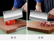 将图片加载到图库查看器，China chopper Versatile Butcher Cleaver Chopper Knife Slicing Meat Chopping Bones for Home Kitchen and Restaurant十八子作菜刀 家用厨师专用不锈钢切肉切片斩切免磨厨房刀具套装
