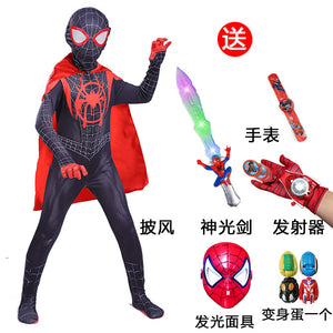 Spider-Man儿童节蜘蛛侠衣服儿童男套装紧身衣童装钢铁英雄远征超凡归来服装