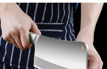 将图片加载到图库查看器，China chopper Versatile Butcher Cleaver Chopper Knife Slicing Meat Chopping Bones for Home Kitchen and Restaurant十八子作菜刀 家用厨师专用不锈钢切肉切片斩切免磨厨房刀具套装
